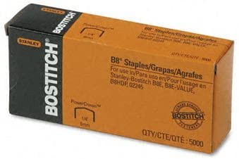 Full Strip B8 Staples, 5,000/Box [Set of 3]