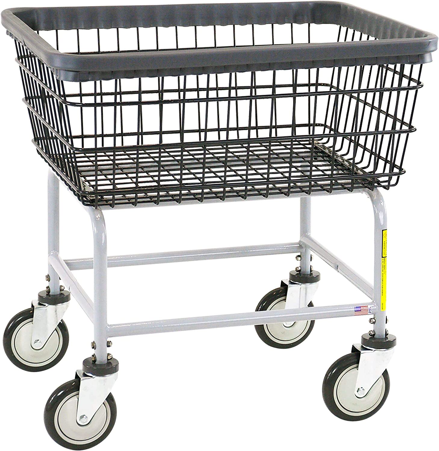 Standard Laundry Cart, model 100E, basket color: Chrome – Standard Finish